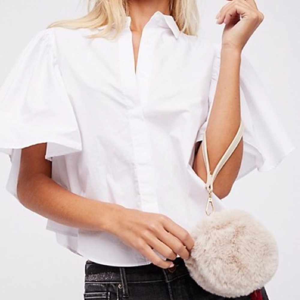 Free People Faux Fur Wristlet